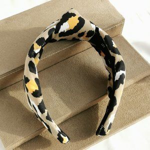 Alicia Bonnie On The Prowl Leopard Print Silk Headband